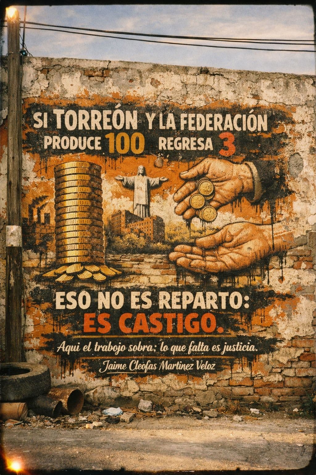Si Torreón produce 100 y la Federación regresa 3, eso no es reparto: es castigo.