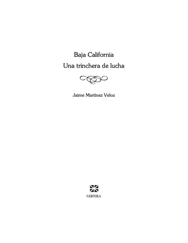 Portada del libro Baja California: una trinchera de lucha