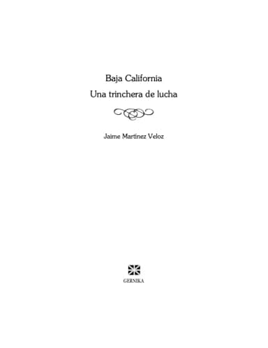 Portada del libro Baja California: una trinchera de lucha